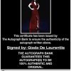 Giada De Laurentiis certificate of authenticity from the autograph bank