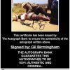 Gil Birmingham certificate of authenticity from the autograph bank