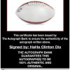Haha Clinton Dix certificate of authenticity from the autograph bank
