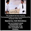 Holt Mccallany certificate of authenticity from the autograph bank