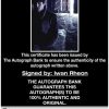Iwan Rheon certificate of authenticity from the autograph bank