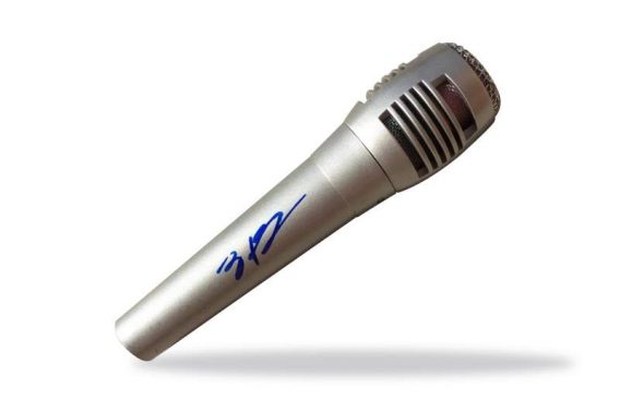 Johnny 3 Tears authentic signed microphone