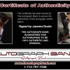 Jasmine Dustin certificate of authenticity from the autograph bank