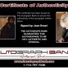 Jean Smart certificate of authenticity from the autograph bank