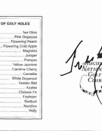 Jeev Milkha Singh authentic signed Masters Score card