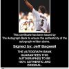 Jeff Bagwell certificate of authenticity from the autograph bank