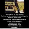 Jeff Daniel Phillips certificate of authenticity from the autograph bank