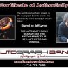Jeff Lynne certificate of authenticity from the autograph bank