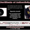 Jeremih certificate of authenticity from the autograph bank