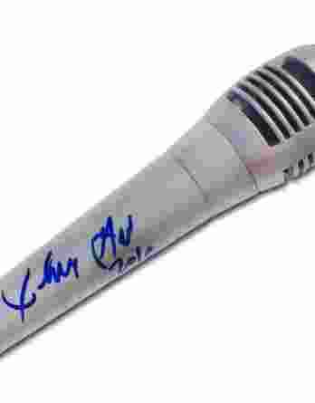 Johnny Gill authentic signed microphone