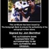 Jon Bernthal certificate of authenticity from the autograph bank
