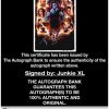 Junkie Xl certificate of authenticity from the autograph bank