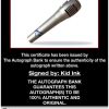 Kid Ink certificate of authenticity from the autograph bank