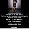 Kat Graham certificate of authenticity from the autograph bank