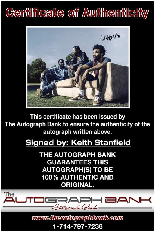 Keith Stanfield certificate of authenticity from the autograph bank