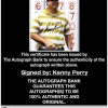Kenny Perry certificate of authenticity from the autograph bank