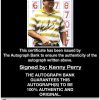 Kenny Perry certificate of authenticity from the autograph bank