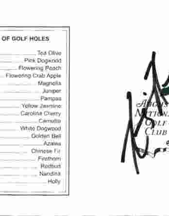 Kevin Na authentic signed Masters Score card