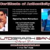 Kevin Richardson certificate of authenticity from the autograph bank