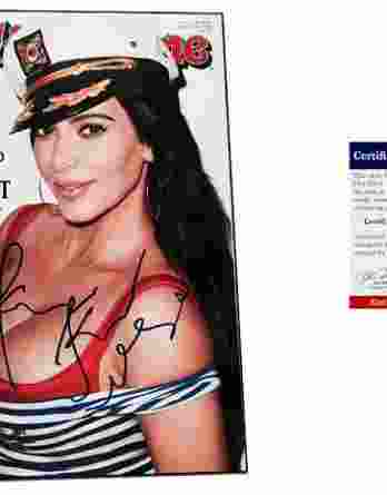 Kim Kardashian authentic signed magazine
