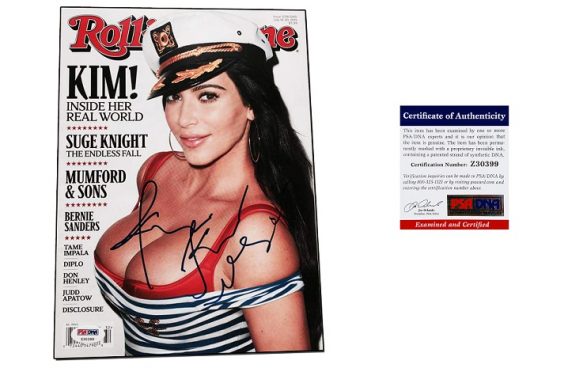 Kim Kardashian authentic signed magazine