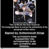 Kottonmouth Kings certificate of authenticity from the autograph bank