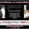Krayzie Bone certificate of authenticity from the autograph bank