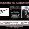 Lars Frederiksen certificate of authenticity from the autograph bank
