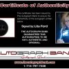 Lita Ford certificate of authenticity from the autograph bank