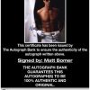 Matt Bomer certificate of authenticity from the autograph bank