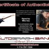 Mike Inez certificate of authenticity from the autograph bank