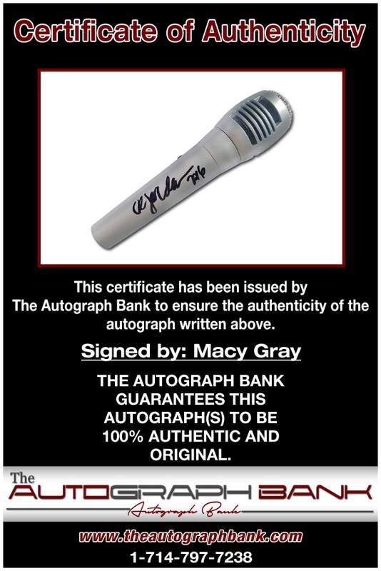 Montell Jordan certificate of authenticity from the autograph bank