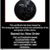 New Order certificate of authenticity from the autograph bank