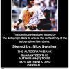 Nick Swisher certificate of authenticity from the autograph bank