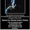 Nikolaj Coster Waldau certificate of authenticity from the autograph bank