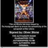 Oliver Stone certificate of authenticity from the autograph bank