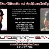Olivia Munn certificate of authenticity from the autograph bank