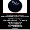 Orianthi Panagaris certificate of authenticity from the autograph bank