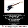 Orianthi Panagaris certificate of authenticity from the autograph bank