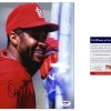 Ozzie Smith certificate of authenticity from the autograph bank