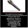 Pusha T certificate of authenticity from the autograph bank