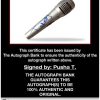 Pusha T certificate of authenticity from the autograph bank