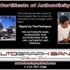Paul Rodriguez certificate of authenticity from the autograph bank