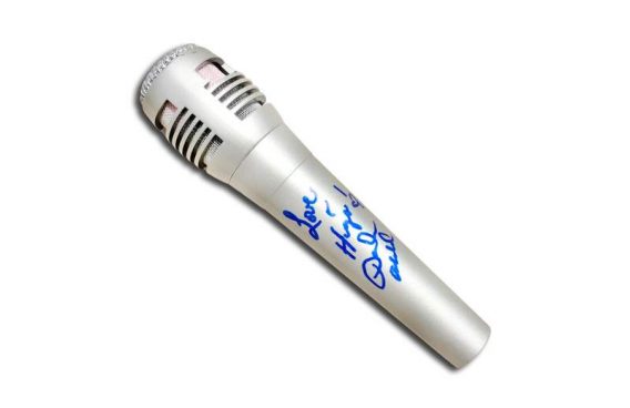Paula Abdul authentic signed microphone