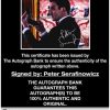 Peter Serafinowicz certificate of authenticity from the autograph bank