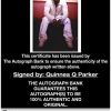Quinnes Q Parker certificate of authenticity from the autograph bank