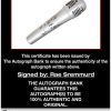 Rae Sremmurd certificate of authenticity from the autograph bank