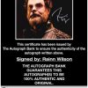 Rainn Wilson certificate of authenticity from the autograph bank