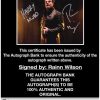 Rainn Wilson certificate of authenticity from the autograph bank