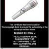 Ray J certificate of authenticity from the autograph bank